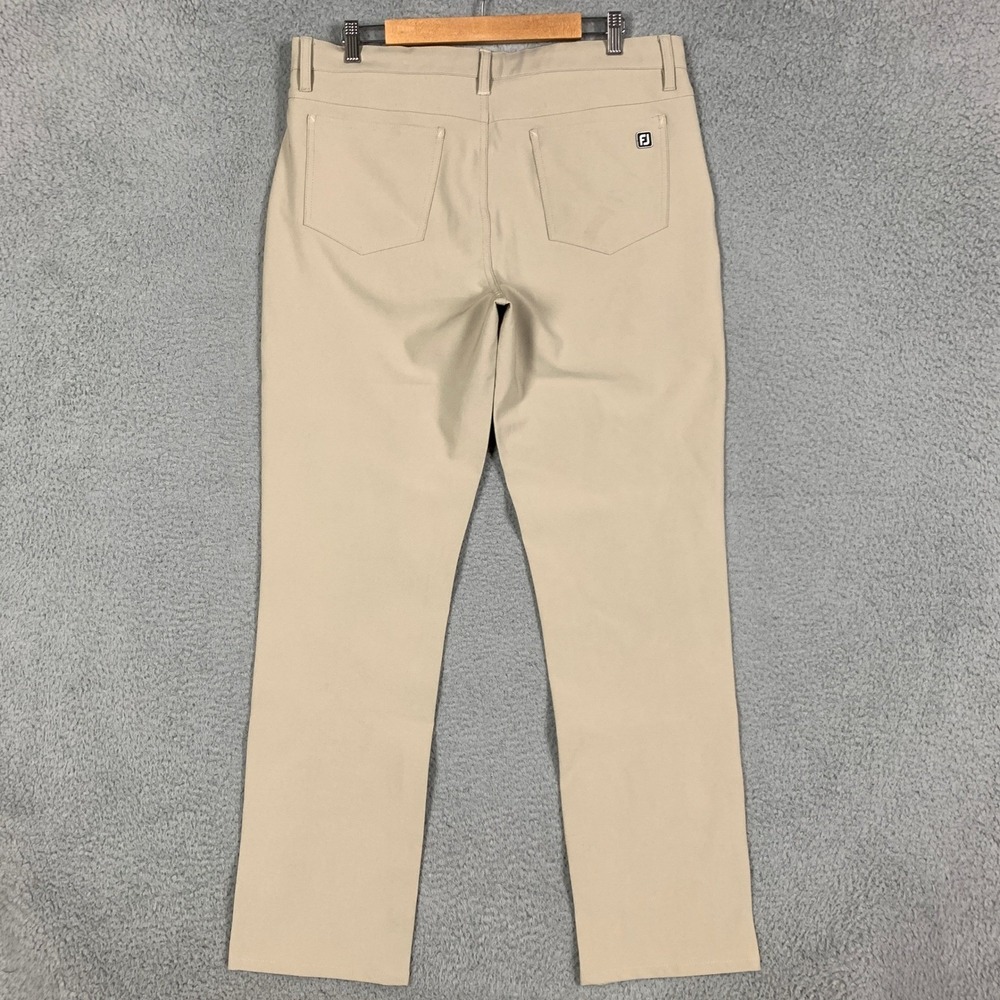 FootJoy Golf Pants Men's 35 x 32 Tan‎ Khaki Stretch Athletic Fit Performance - Picture 5 of 11
